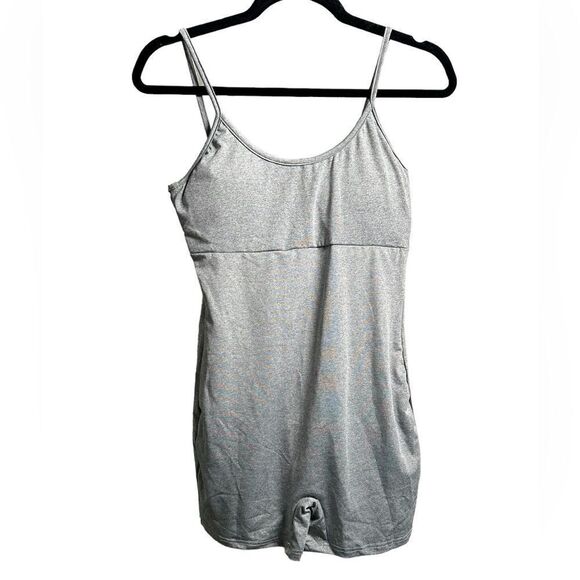 NWOT Women’s Gray Spaghetti Strap Romper Shorts - Size Small - Picture 2 of 6